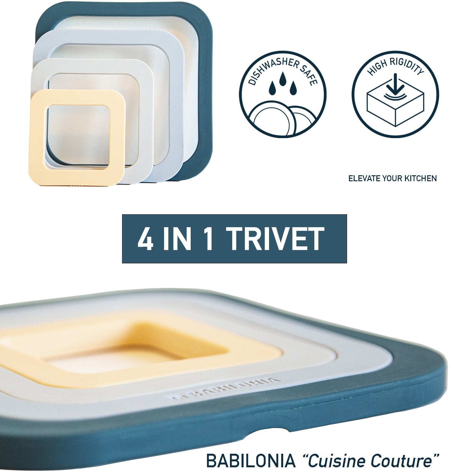 Silicone Trivets for Hot Dishes, Pots and Pans - 4 pcs