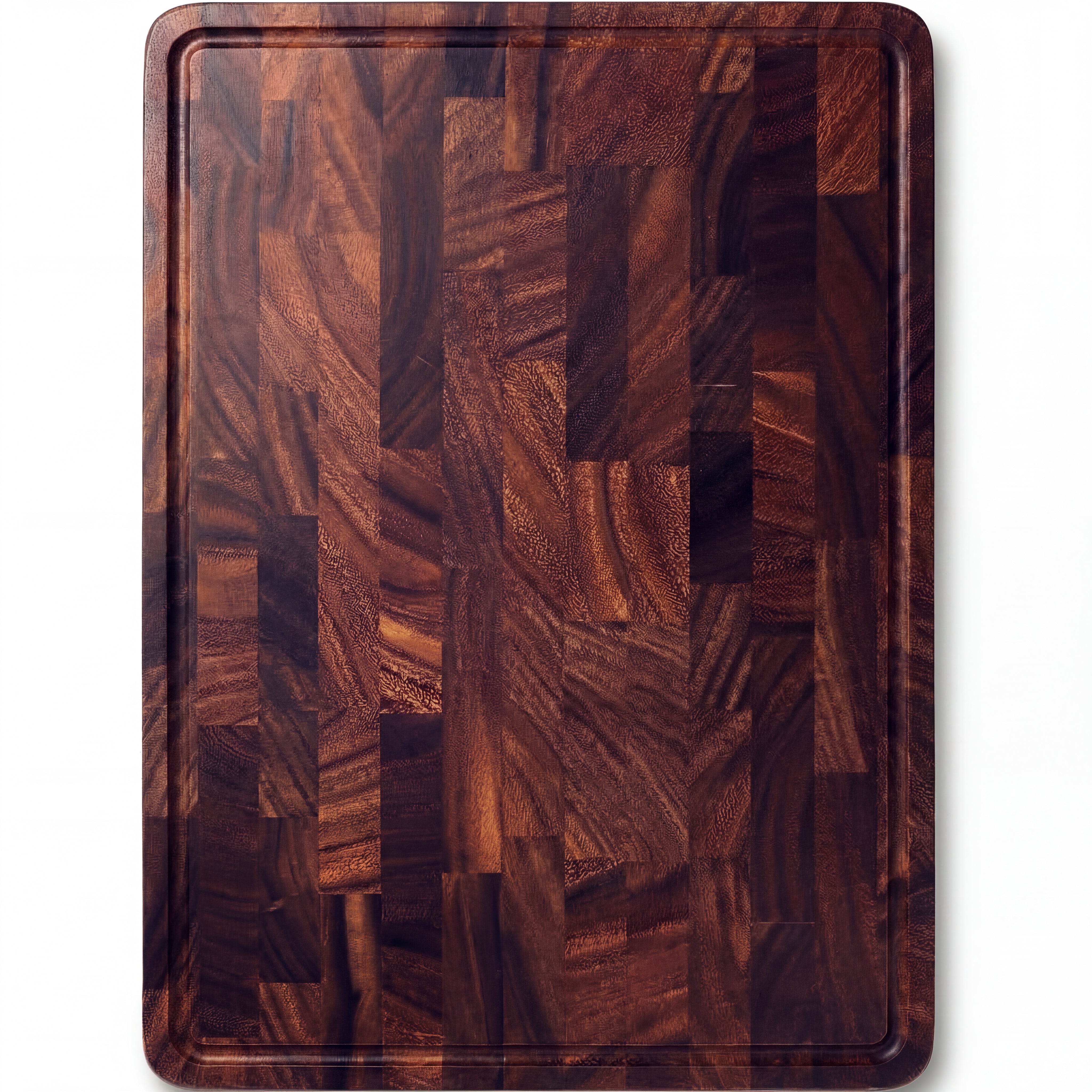 Walnut End Grain Cutting Board - Oil Bottle Included