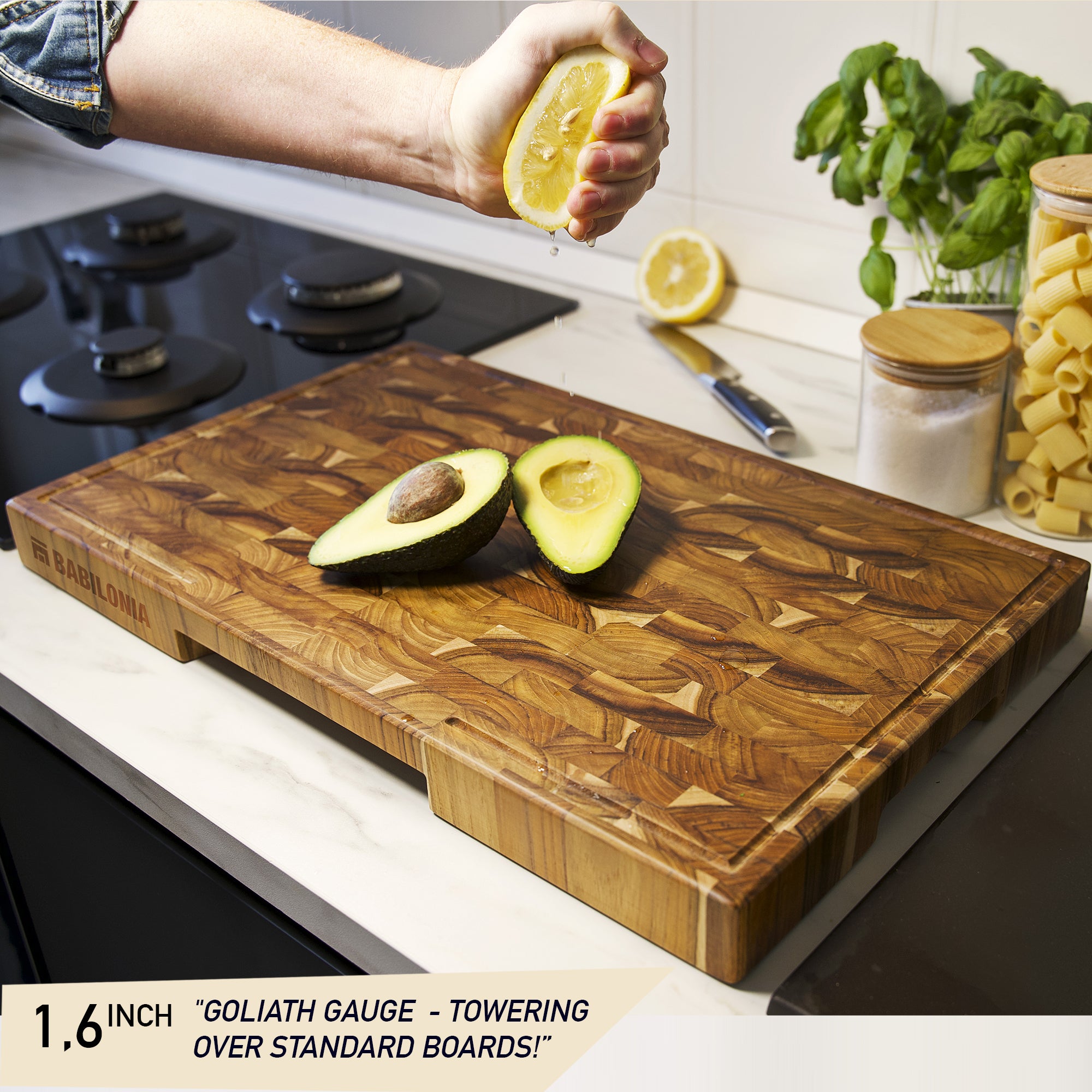 Premium Teak Wood - End Grain - Oil & Plate Included