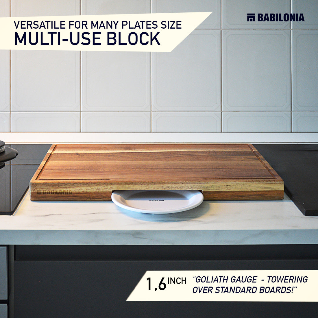 Pure Acacia Wood - Edge Grain - Oil & Plate Included