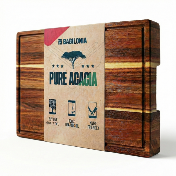 Pure Acacia Wood - Edge Grain - Oil & Plate Included – Babilonia