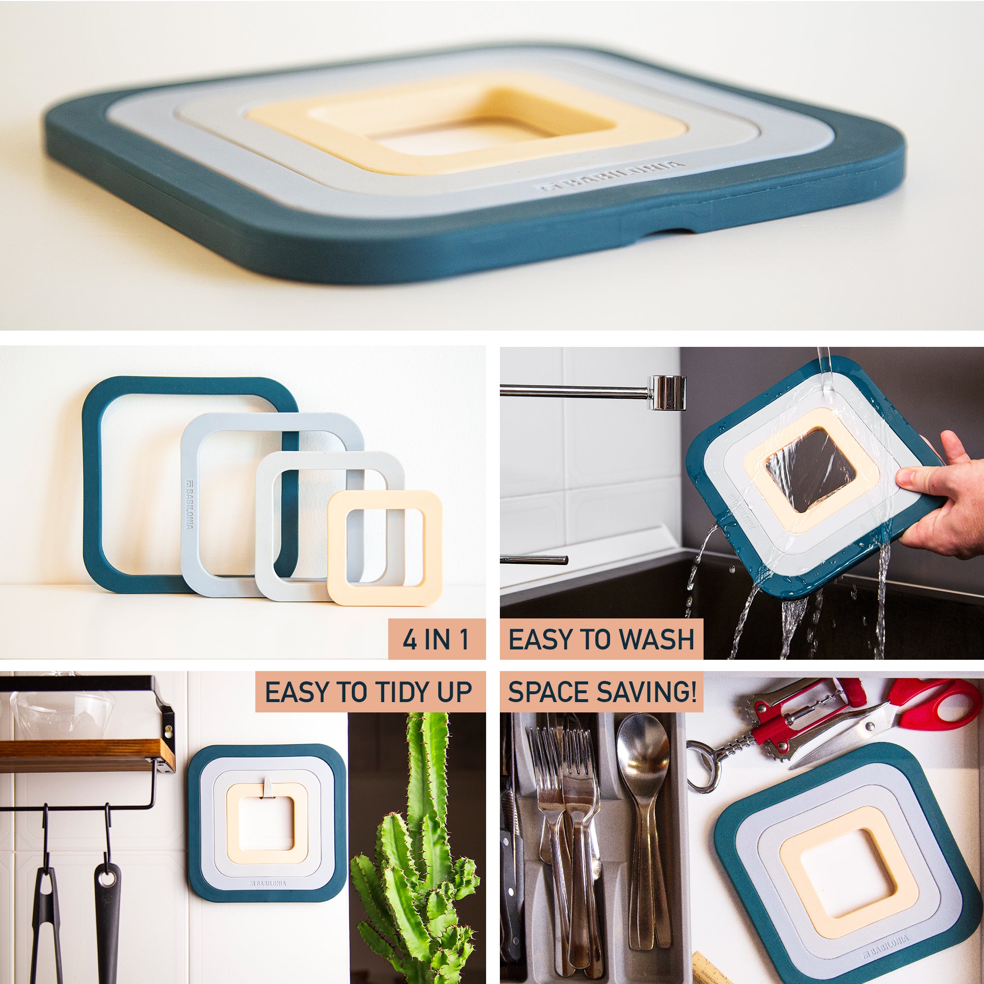 Silicone Trivets for Hot Dishes, Pots and Pans - 4 pcs